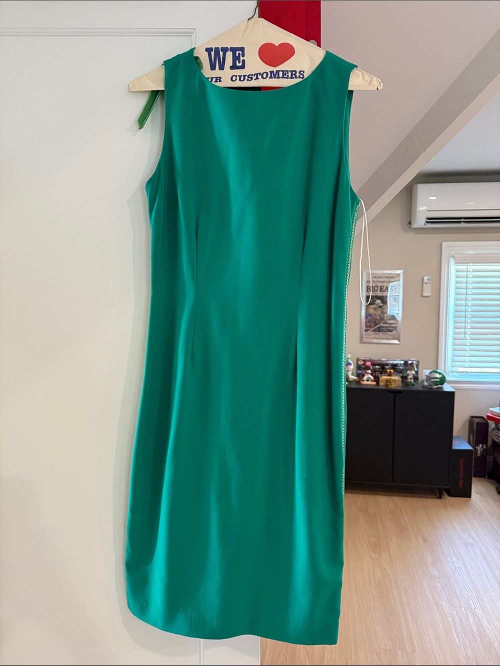 Calvin Klein Teal Sleeveless Midi Shift Dress